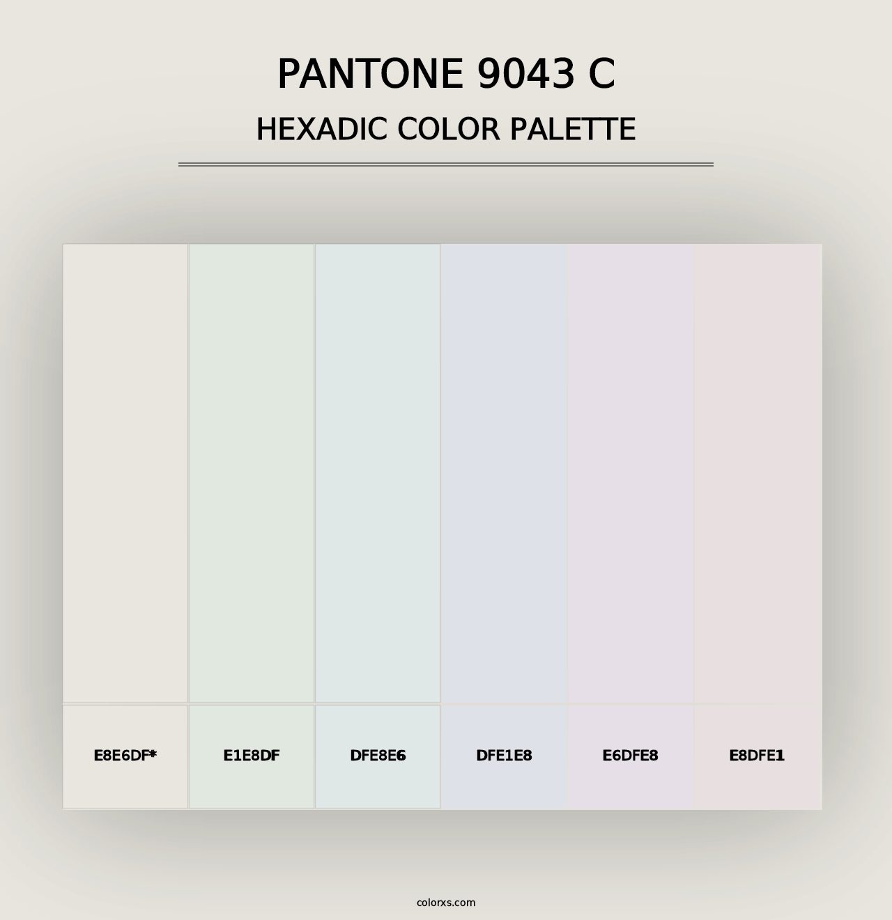 PANTONE 9043 C - Hexadic Color Palette