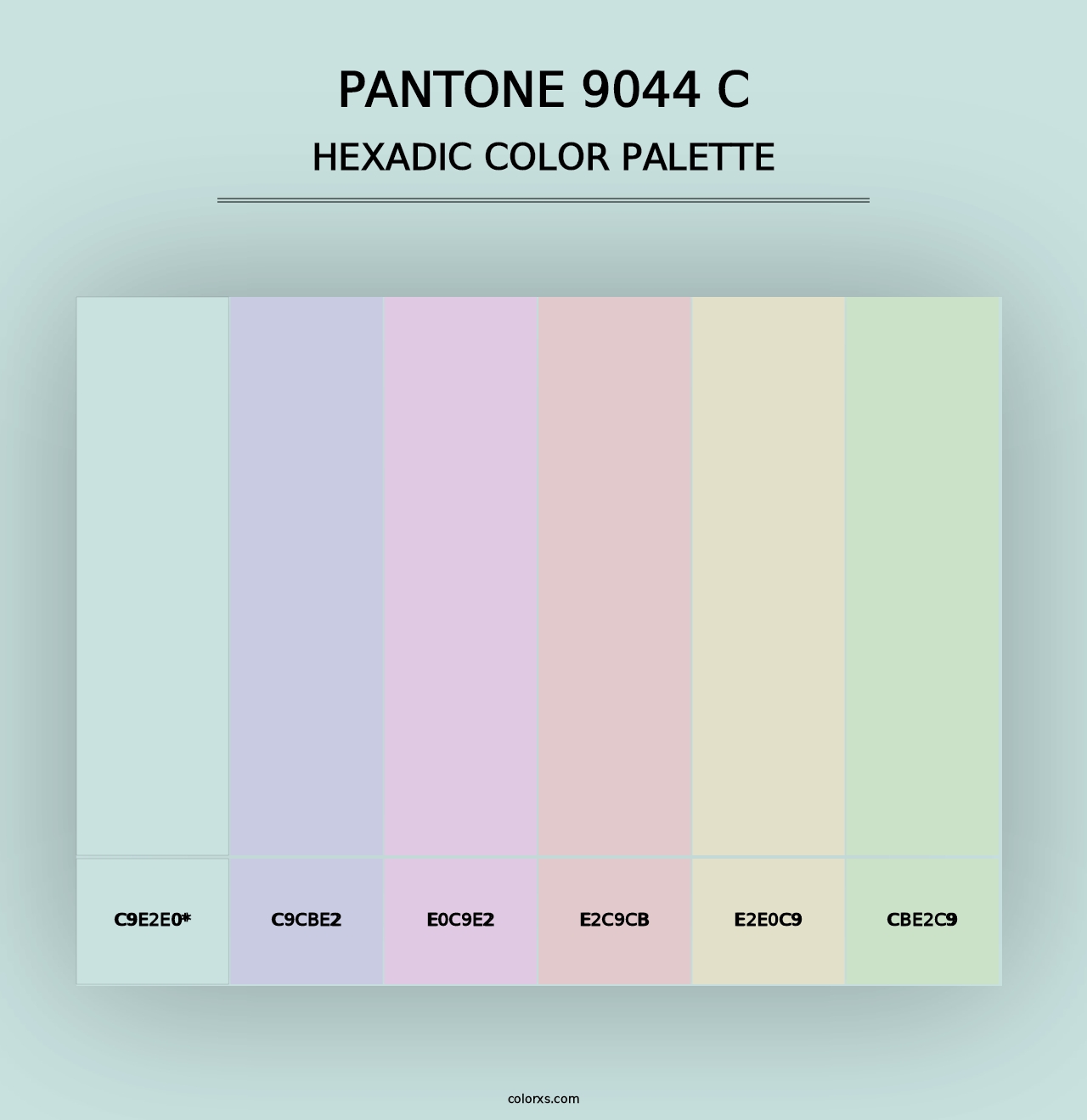 PANTONE 9044 C - Hexadic Color Palette