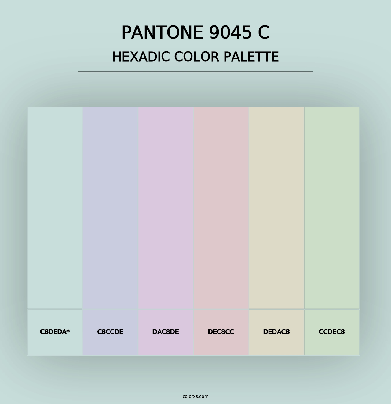 PANTONE 9045 C - Hexadic Color Palette