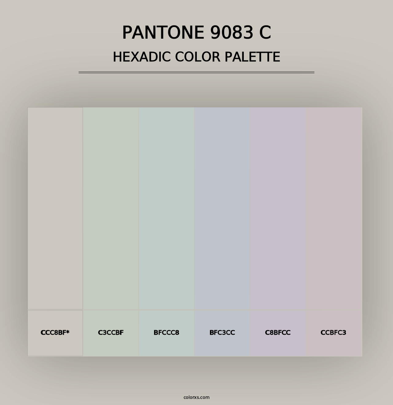 PANTONE 9083 C - Hexadic Color Palette