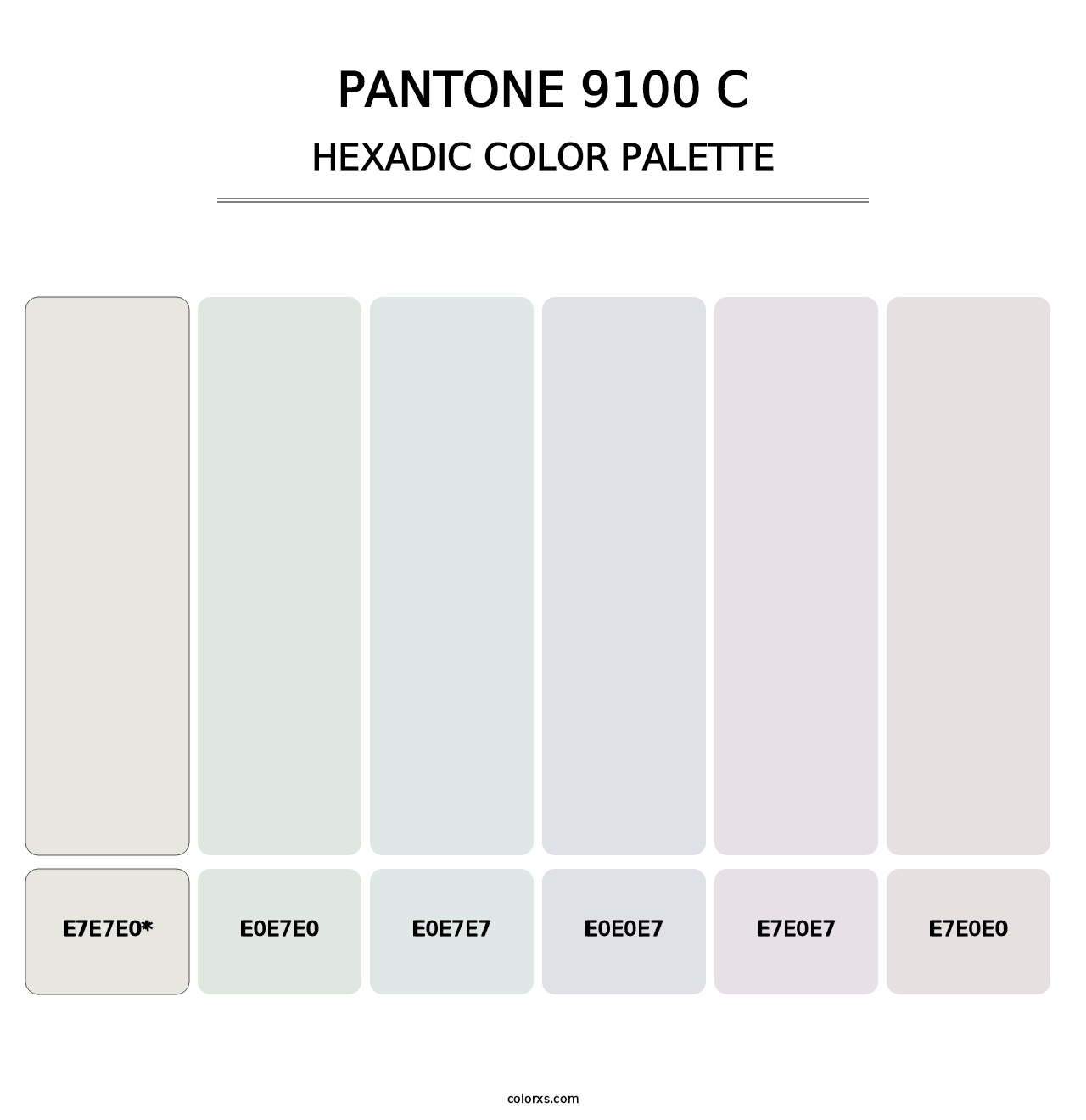 PANTONE 9100 C - Hexadic Color Palette