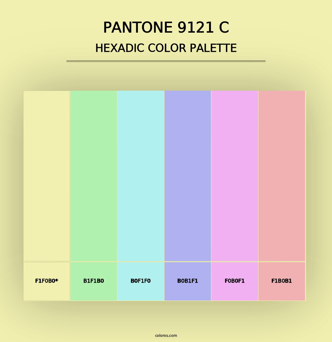 PANTONE 9121 C - Hexadic Color Palette