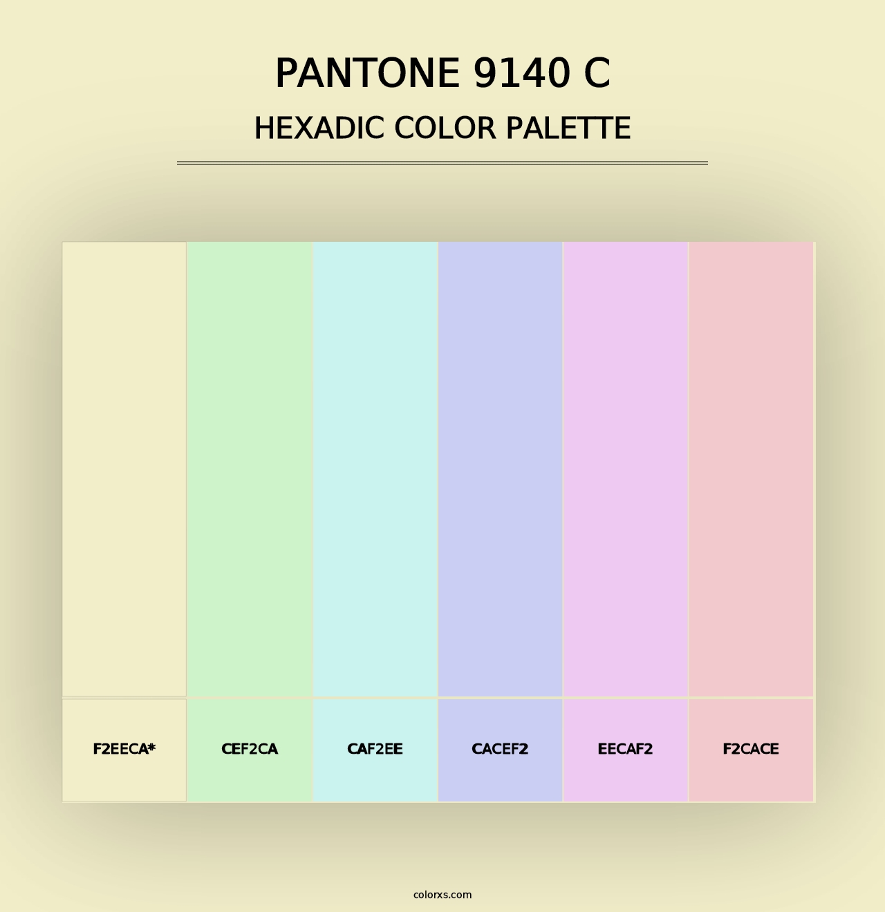 PANTONE 9140 C - Hexadic Color Palette