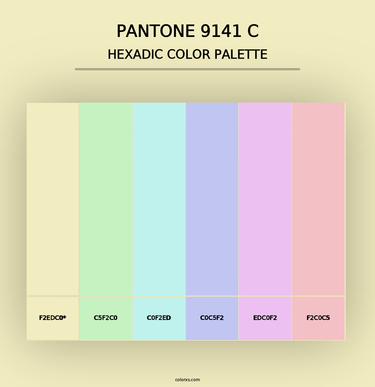 PANTONE 9141 C - Hexadic Color Palette