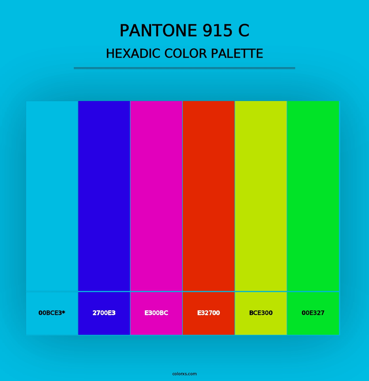 PANTONE 915 C - Hexadic Color Palette