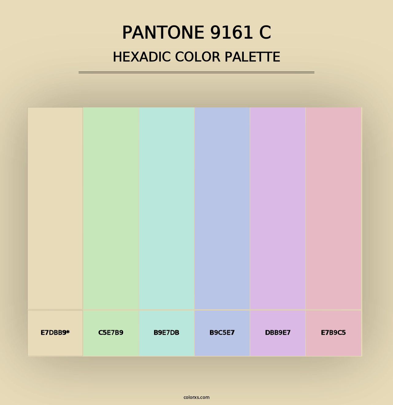 PANTONE 9161 C - Hexadic Color Palette