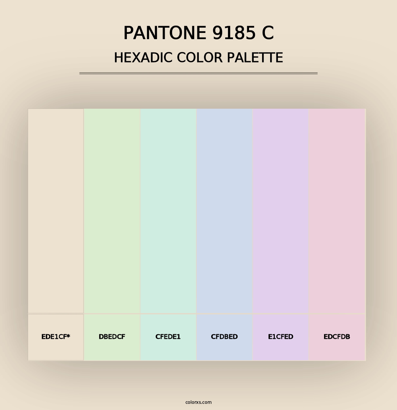 PANTONE 9185 C - Hexadic Color Palette