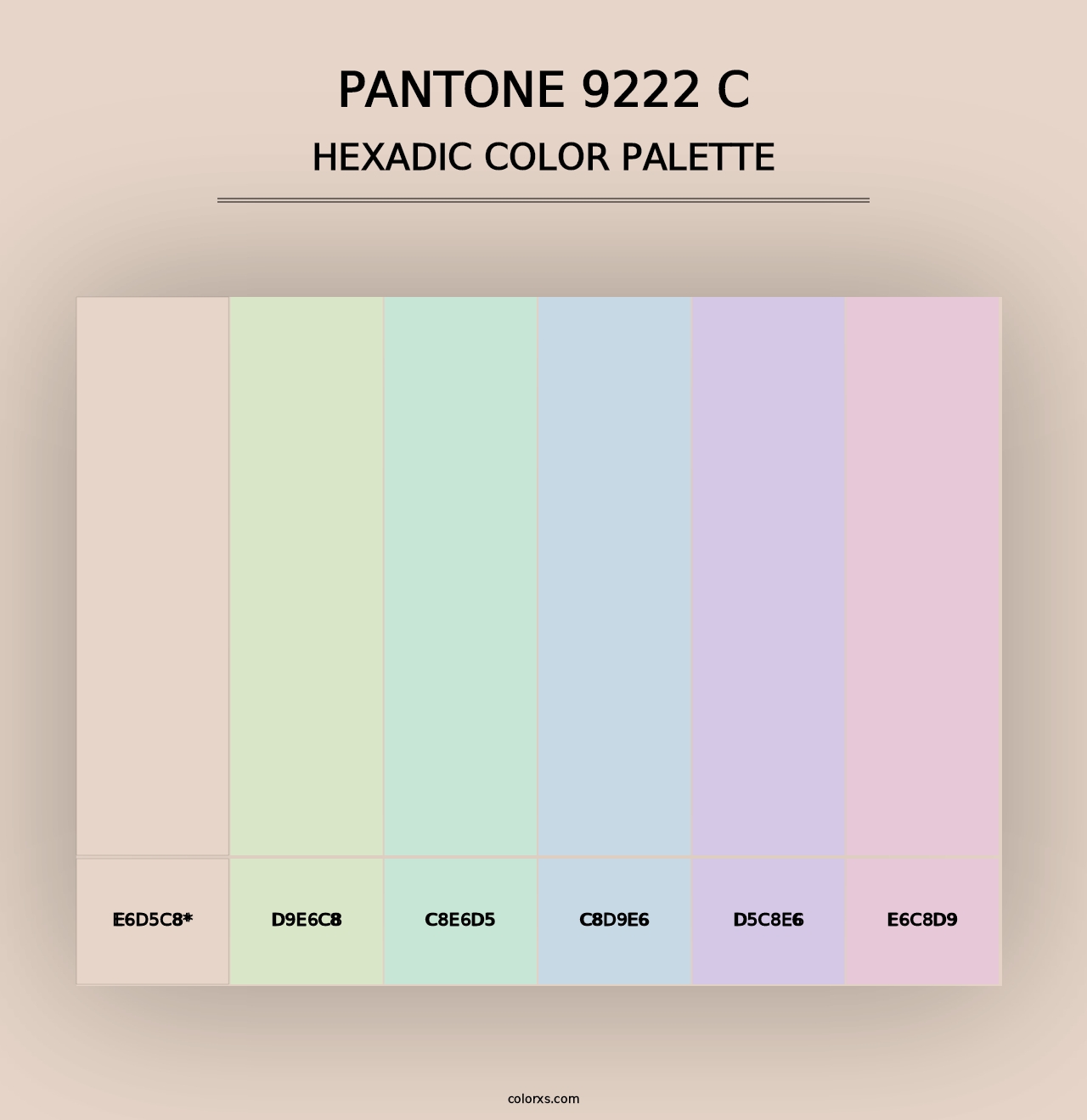 PANTONE 9222 C - Hexadic Color Palette