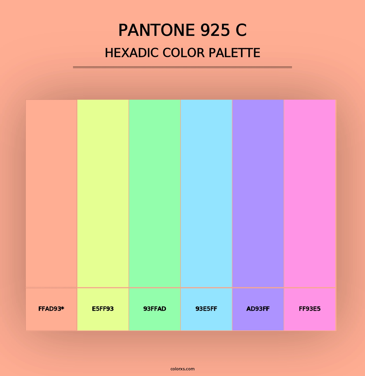 PANTONE 925 C - Hexadic Color Palette