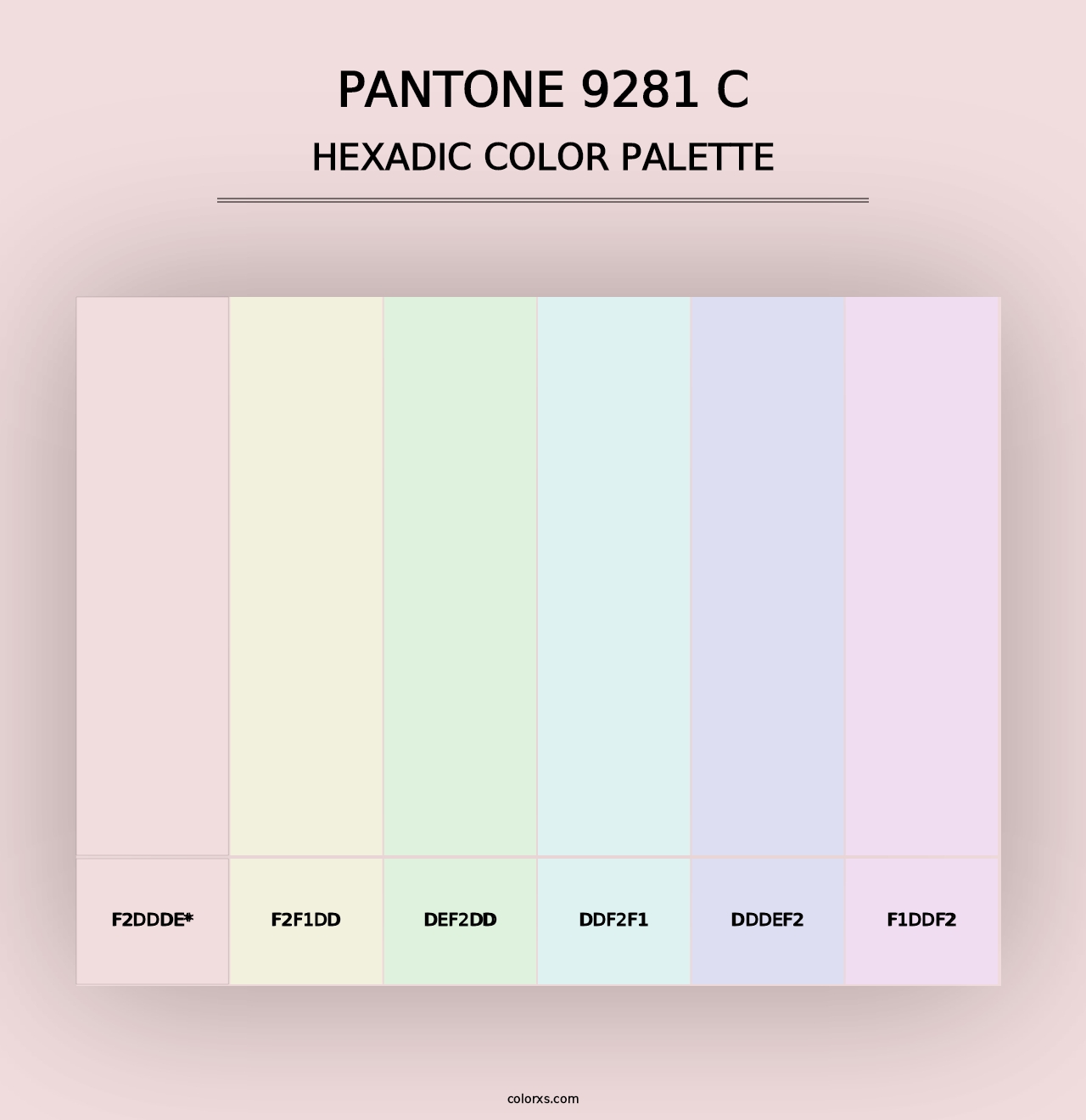 PANTONE 9281 C - Hexadic Color Palette