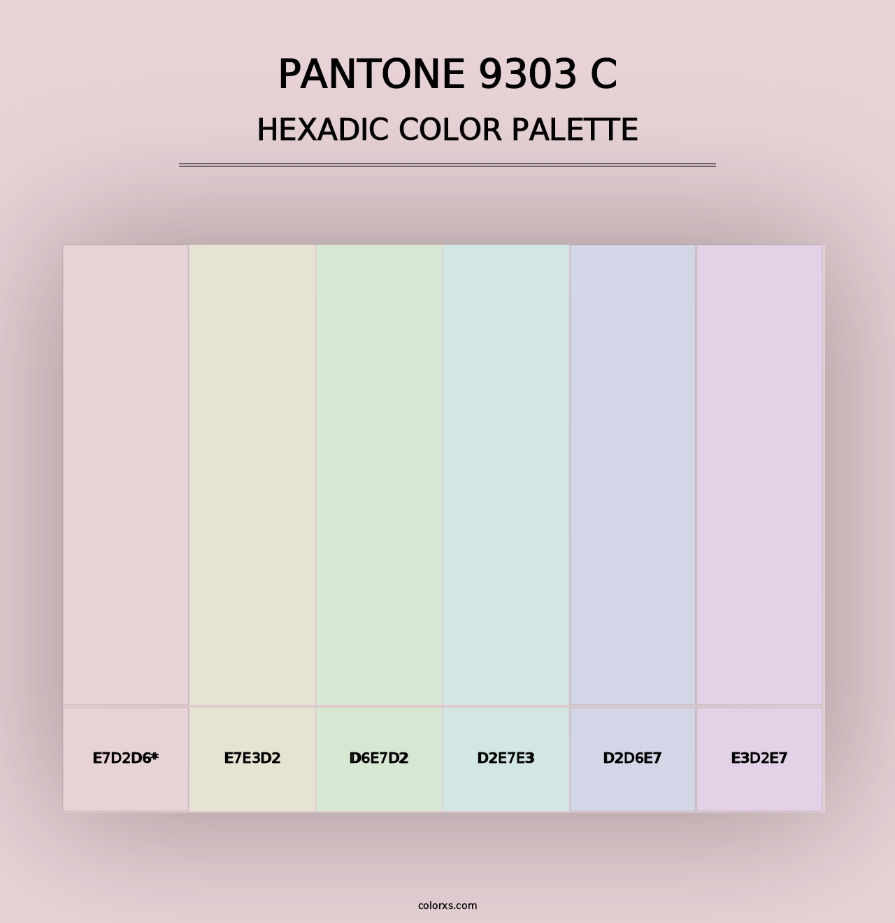 PANTONE 9303 C - Hexadic Color Palette