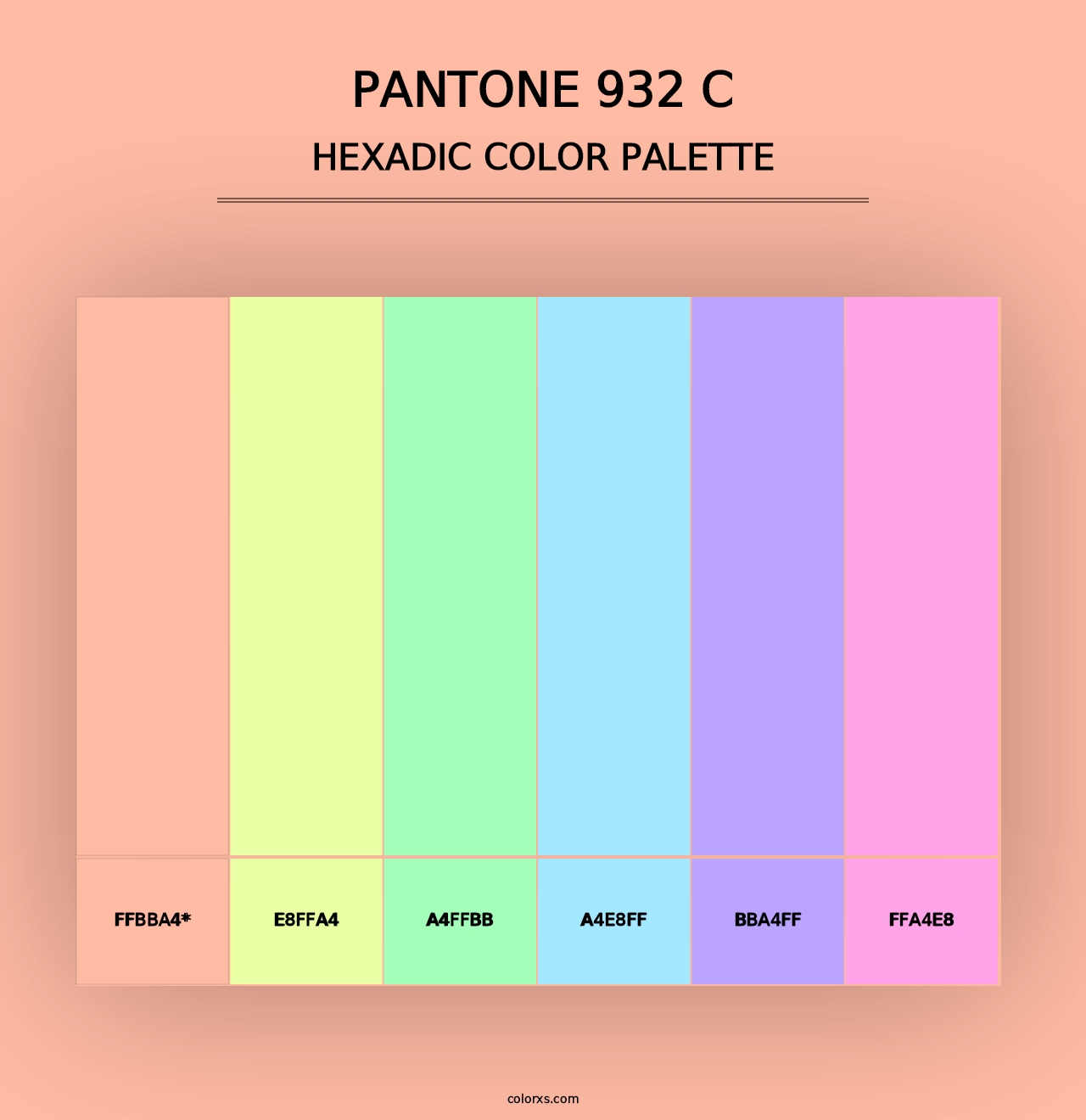 PANTONE 932 C - Hexadic Color Palette