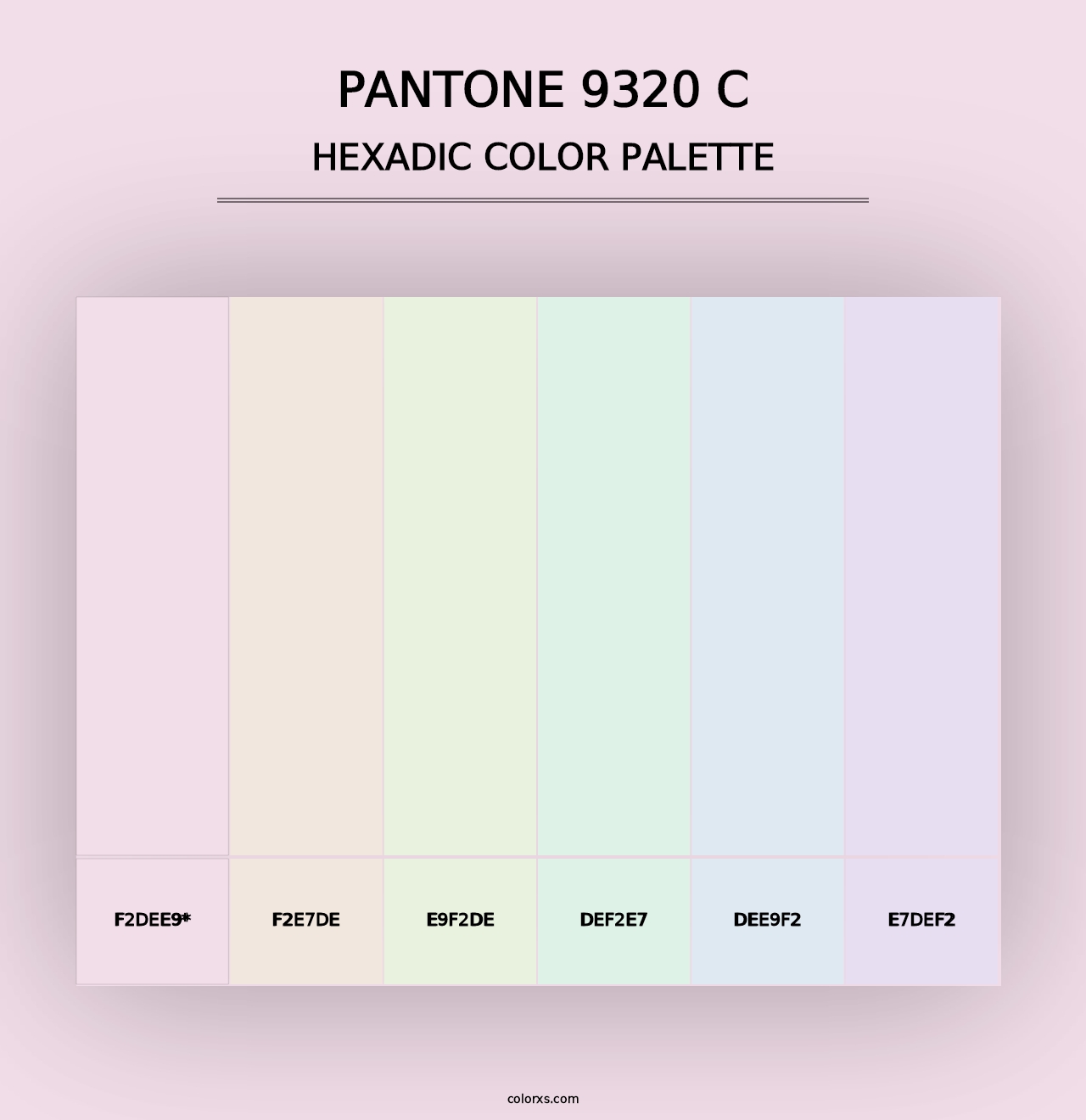 PANTONE 9320 C - Hexadic Color Palette