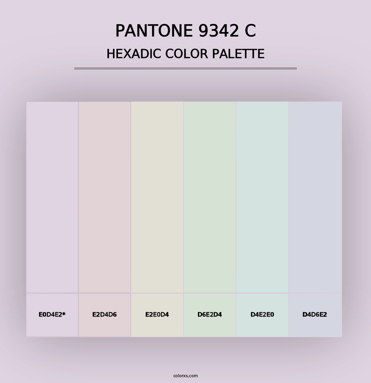 PANTONE 9342 C - Hexadic Color Palette