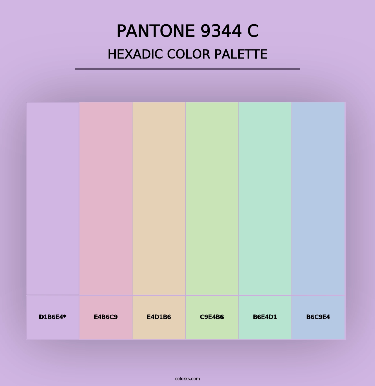 PANTONE 9344 C - Hexadic Color Palette