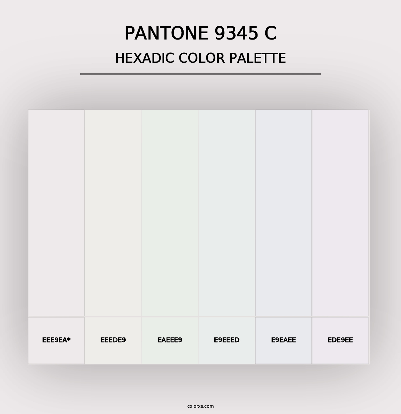 PANTONE 9345 C - Hexadic Color Palette