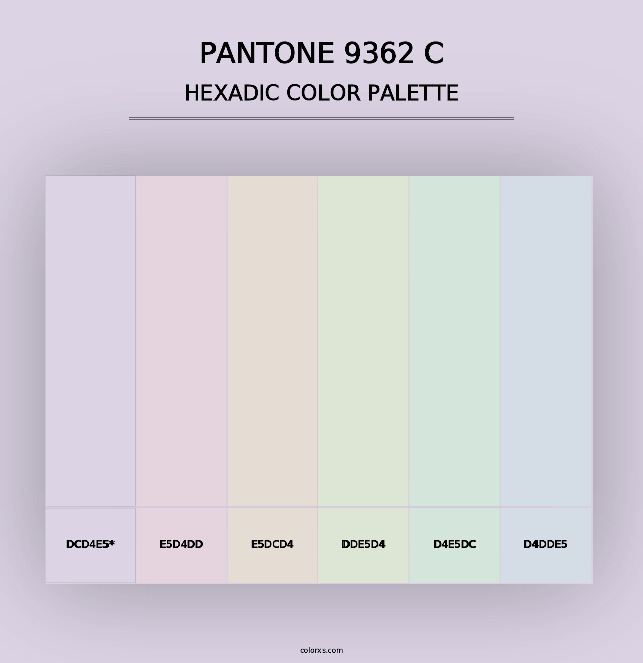 PANTONE 9362 C - Hexadic Color Palette