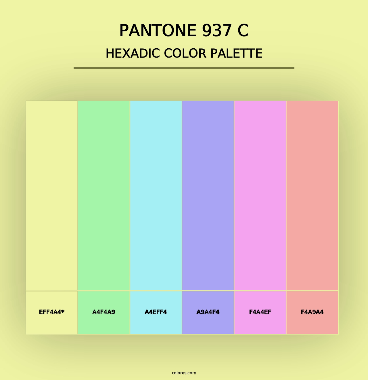 PANTONE 937 C - Hexadic Color Palette