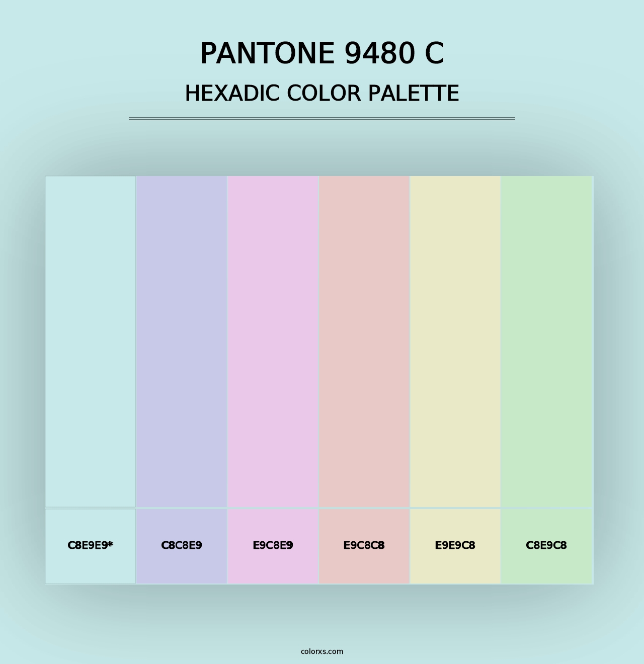 PANTONE 9480 C - Hexadic Color Palette