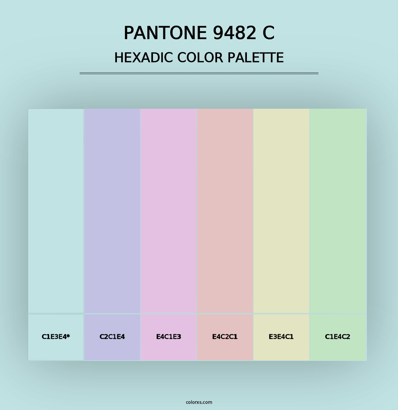 PANTONE 9482 C - Hexadic Color Palette