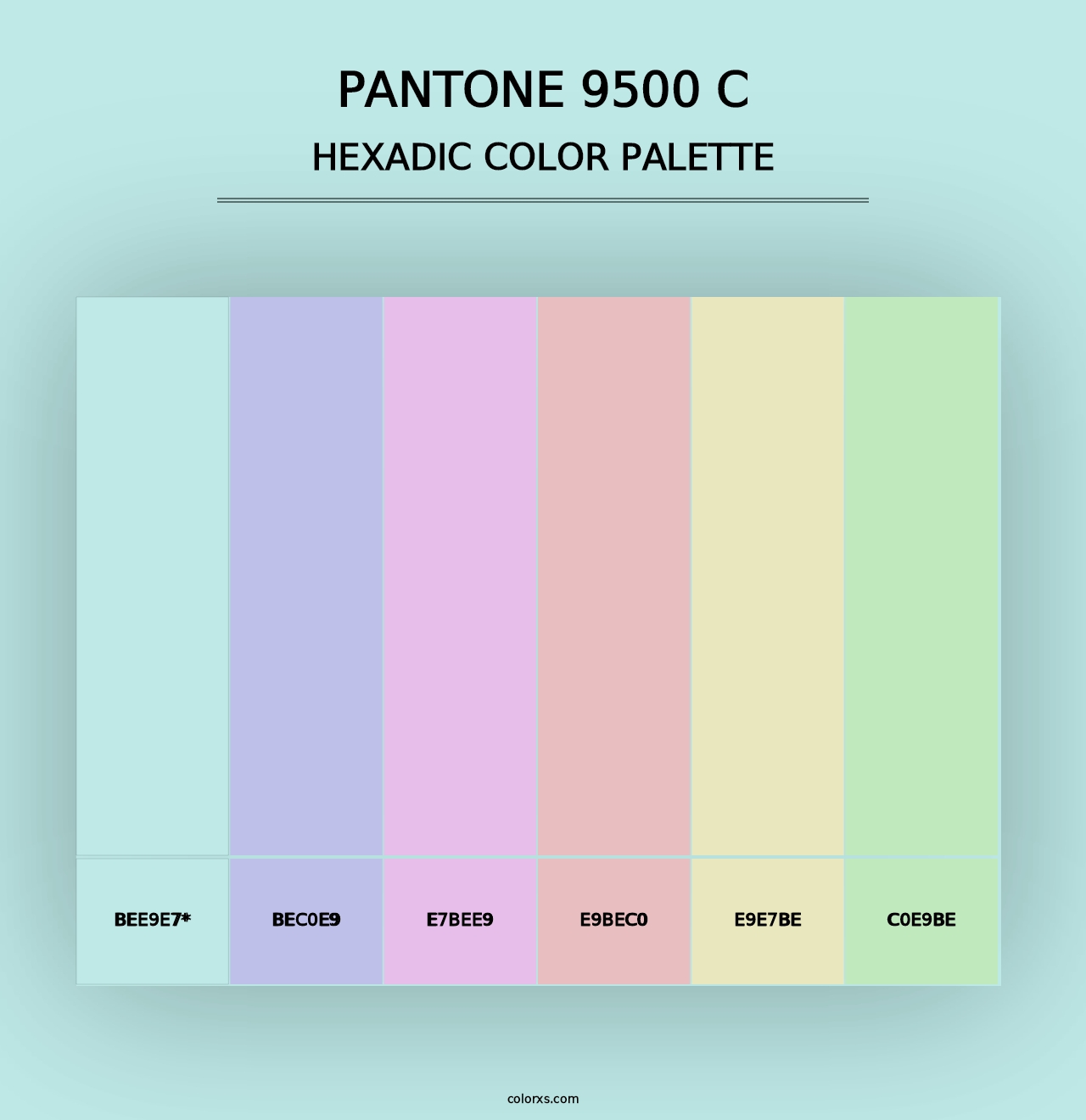 PANTONE 9500 C - Hexadic Color Palette