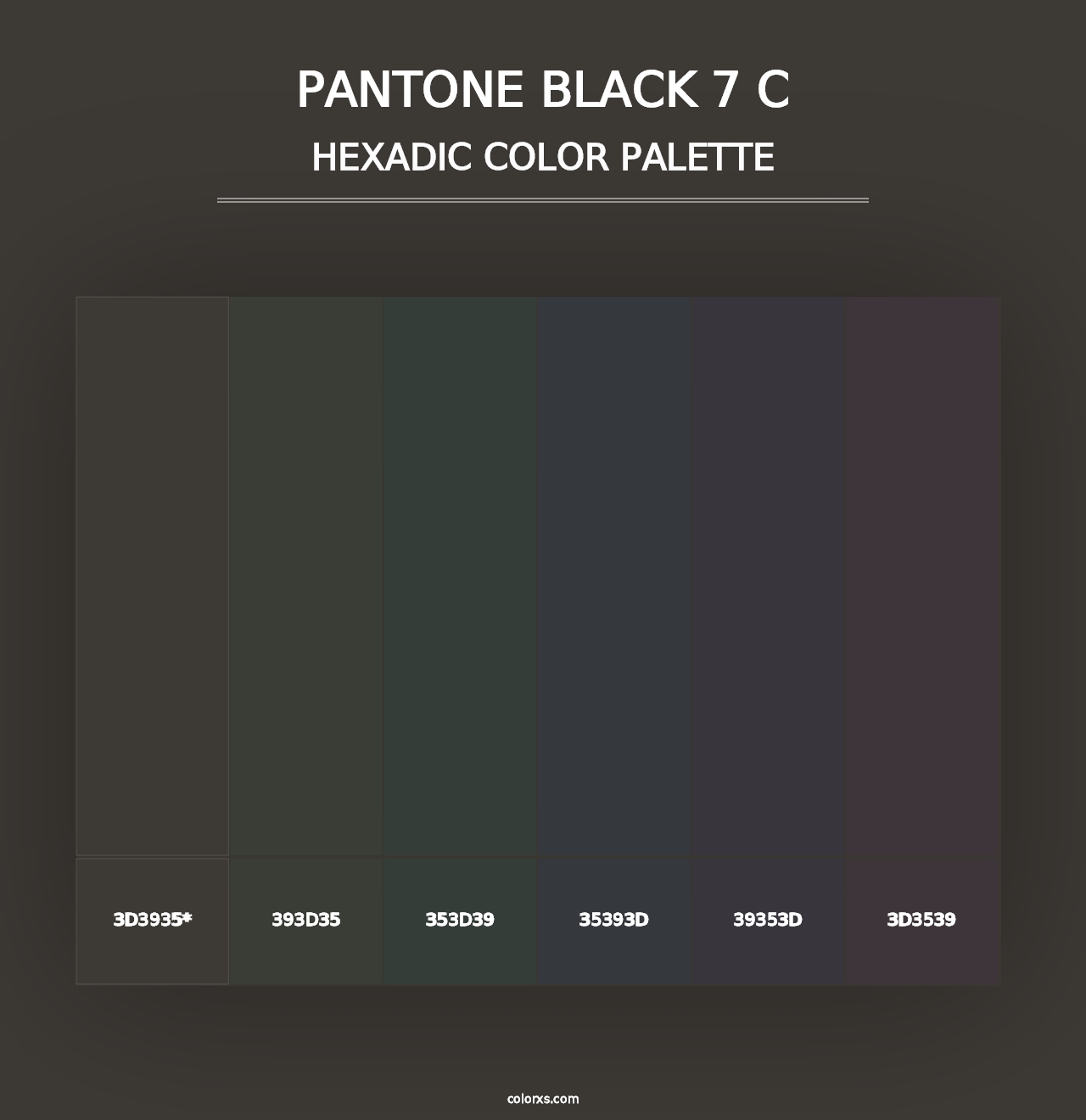 PANTONE Black 7 C color palettes - colorxs.com