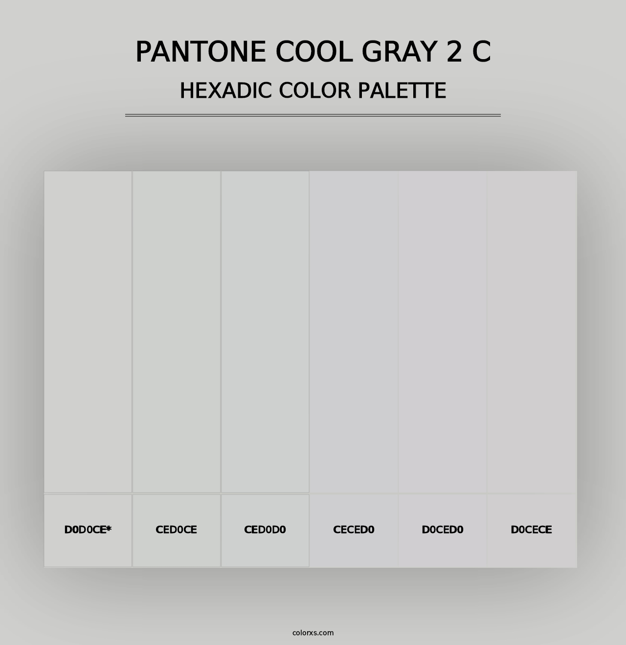 PANTONE Cool Gray 2 C - Hexadic Color Palette