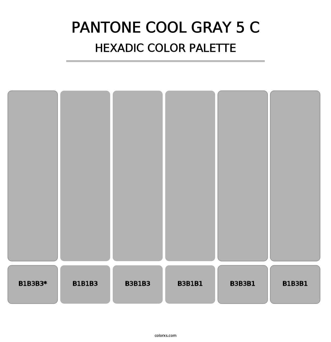 PANTONE Cool Gray 5 C - Hexadic Color Palette