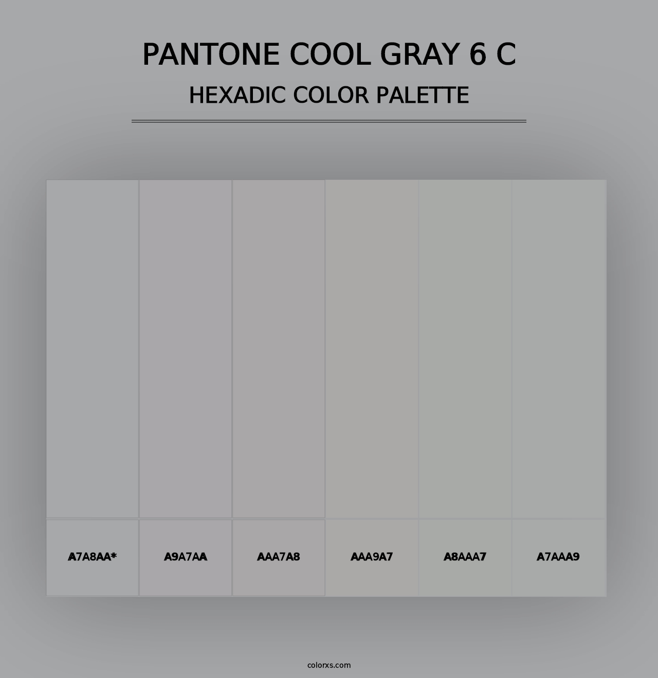 PANTONE Cool Gray 6 C - Hexadic Color Palette