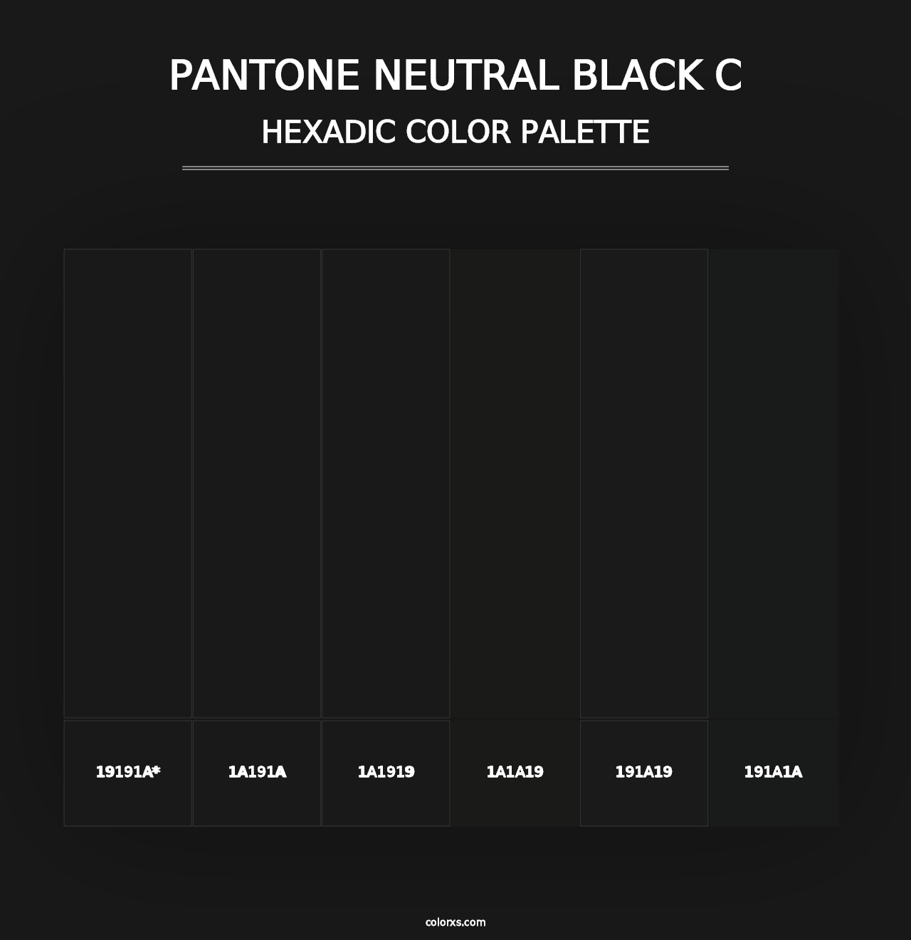 PANTONE Neutral Black C - Hexadic Color Palette