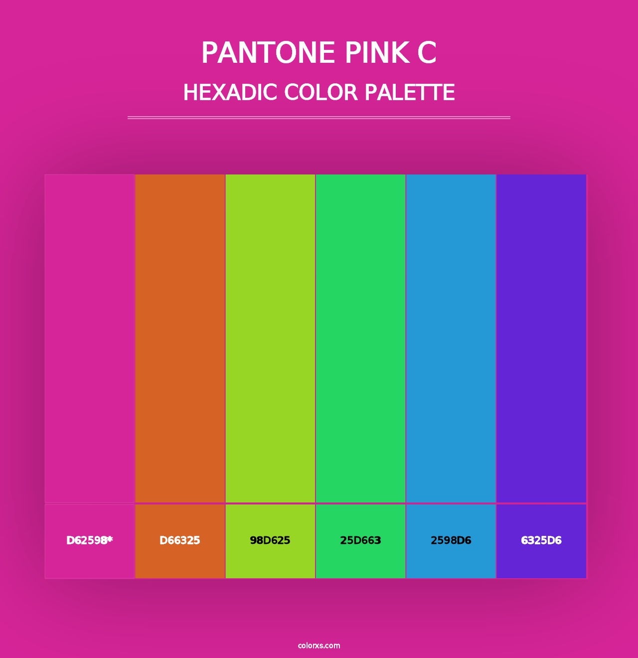 PANTONE Pink C - Hexadic Color Palette