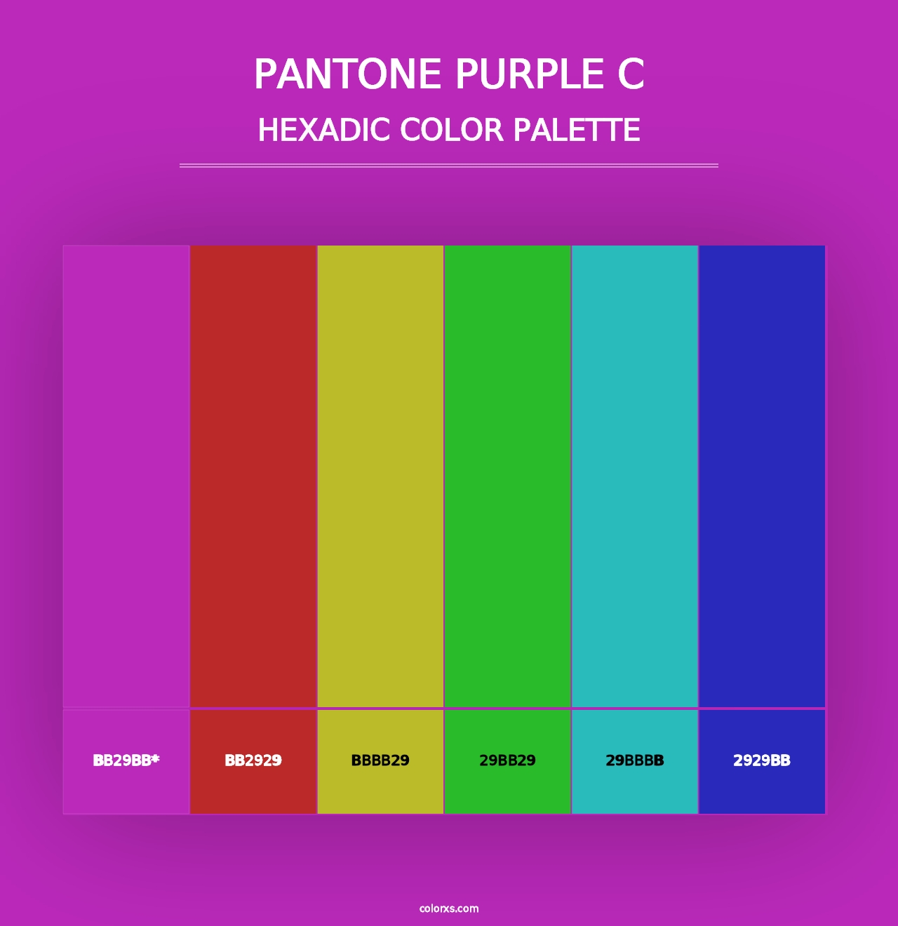 PANTONE Purple C - Hexadic Color Palette