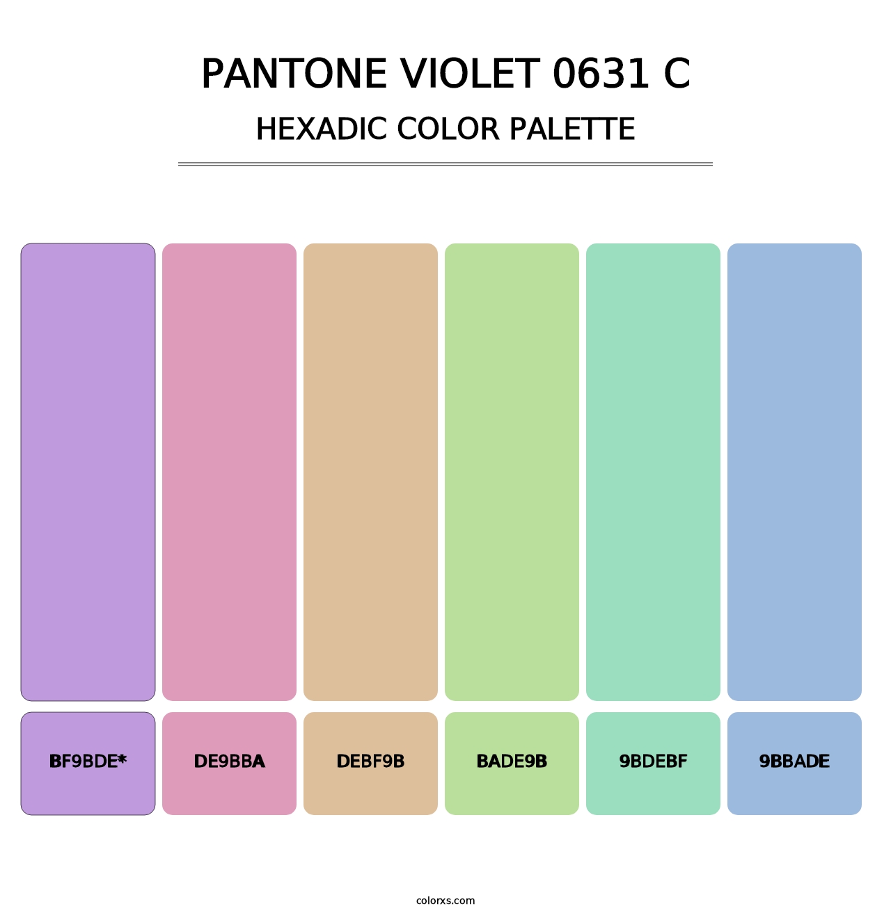 PANTONE Violet 0631 C - Hexadic Color Palette