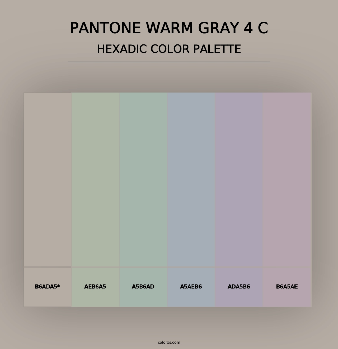 PANTONE Warm Gray 4 C - Hexadic Color Palette