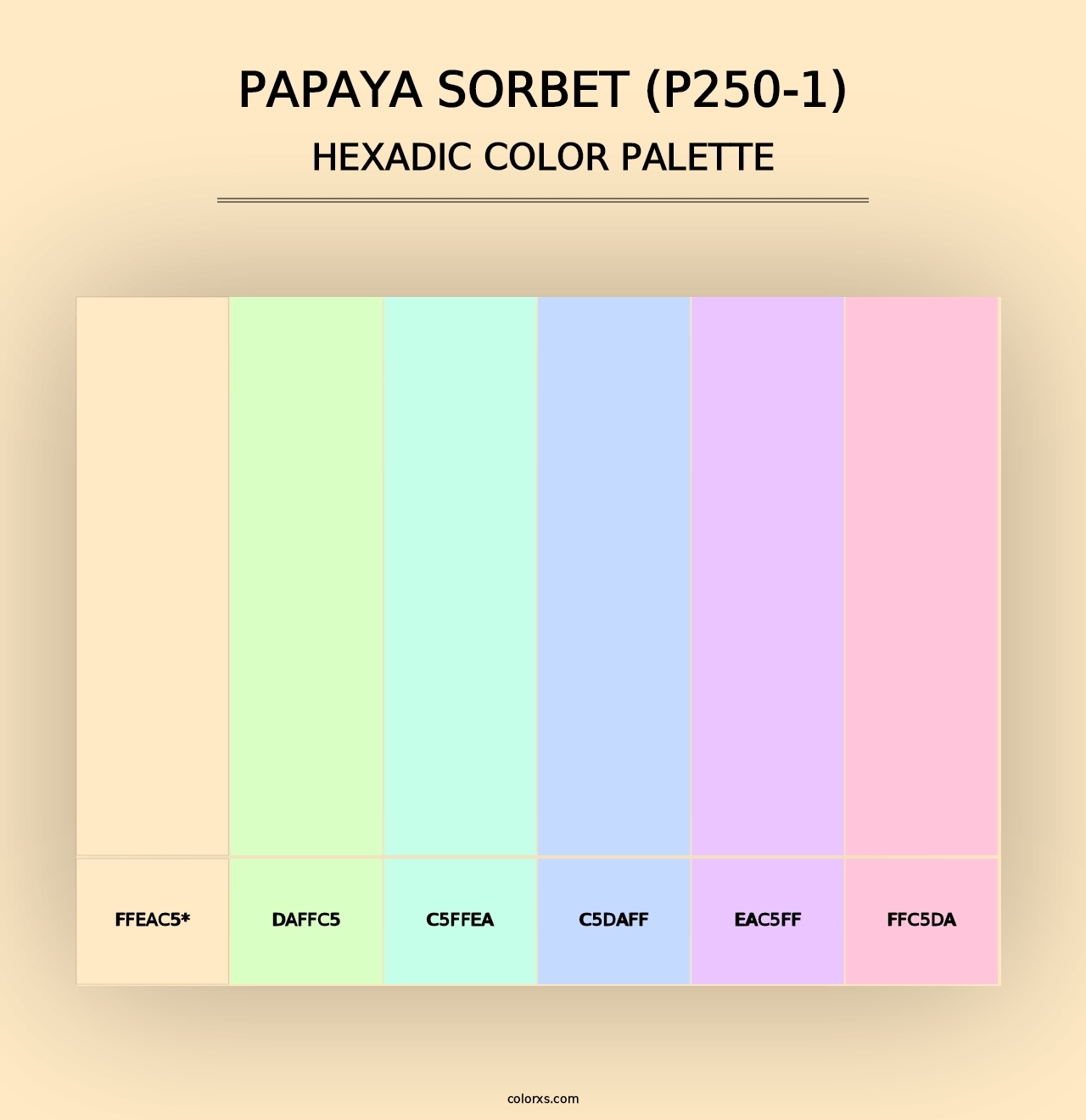 Papaya Sorbet (P250-1) - Hexadic Color Palette