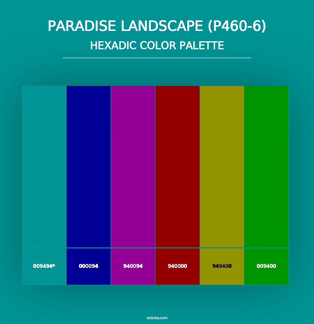 Paradise Landscape (P460-6) - Hexadic Color Palette