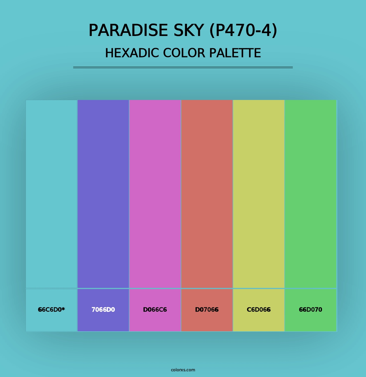 Paradise Sky (P470-4) - Hexadic Color Palette