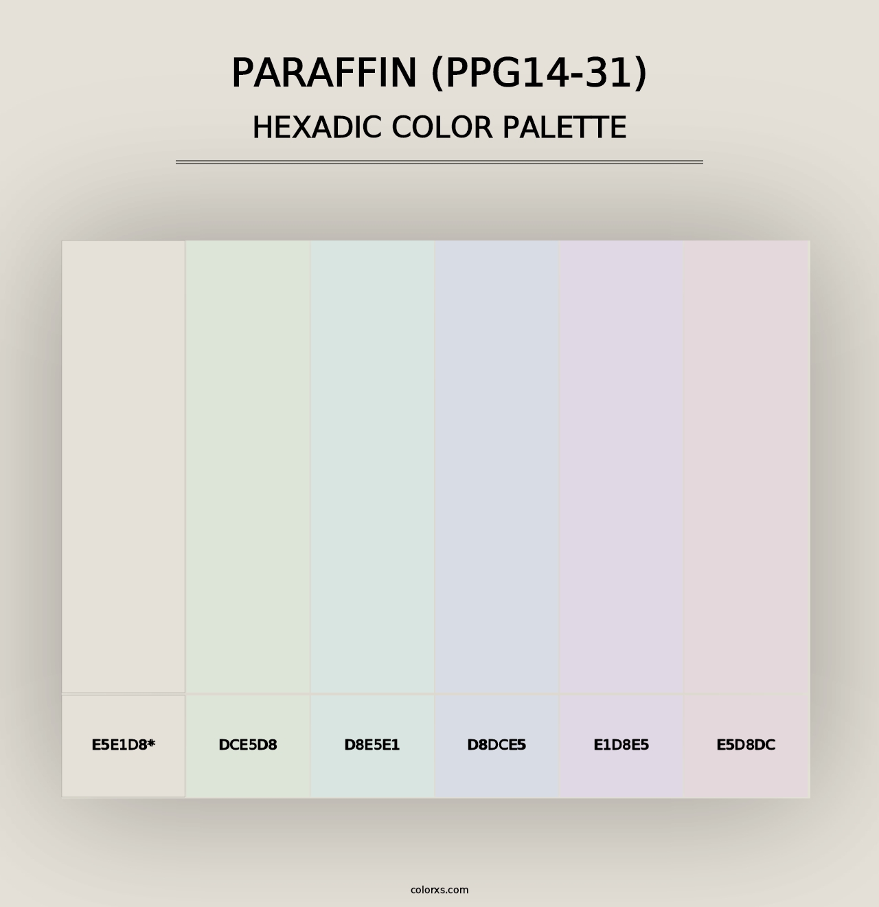 Paraffin (PPG14-31) - Hexadic Color Palette