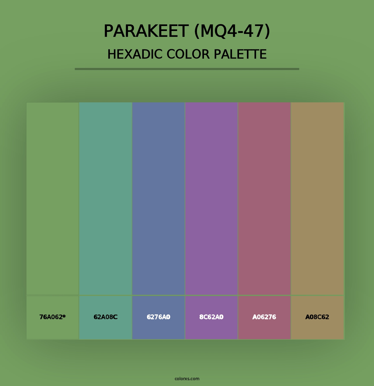 Parakeet (MQ4-47) - Hexadic Color Palette