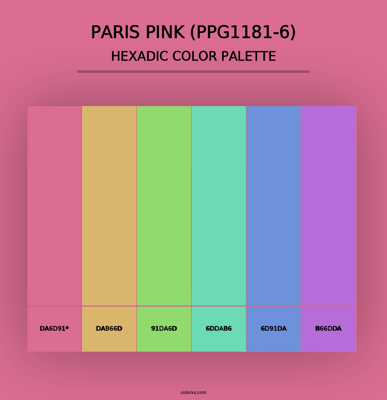 Paris Pink (PPG1181-6) - Hexadic Color Palette