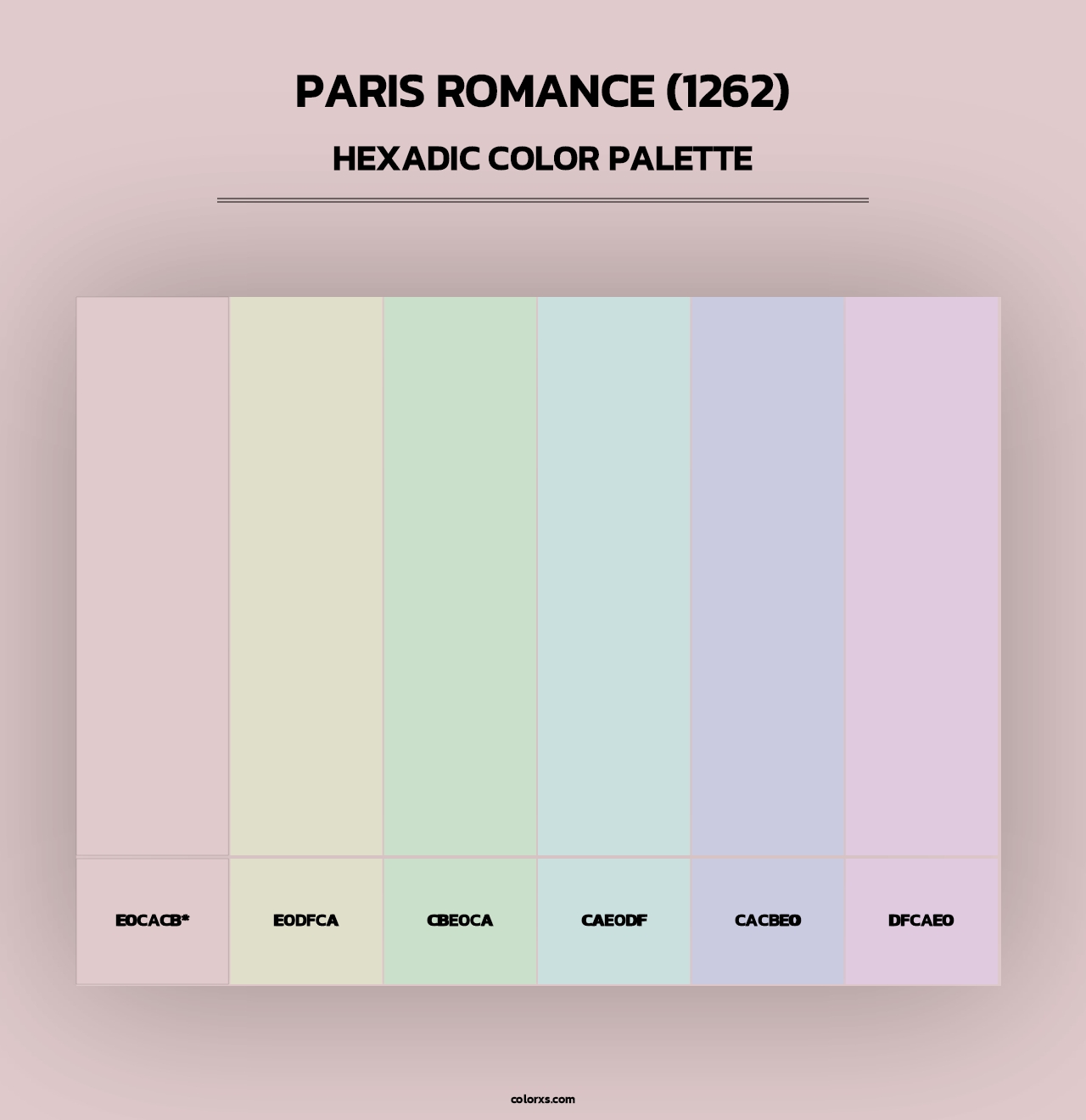 Paris Romance (1262) - Hexadic Color Palette