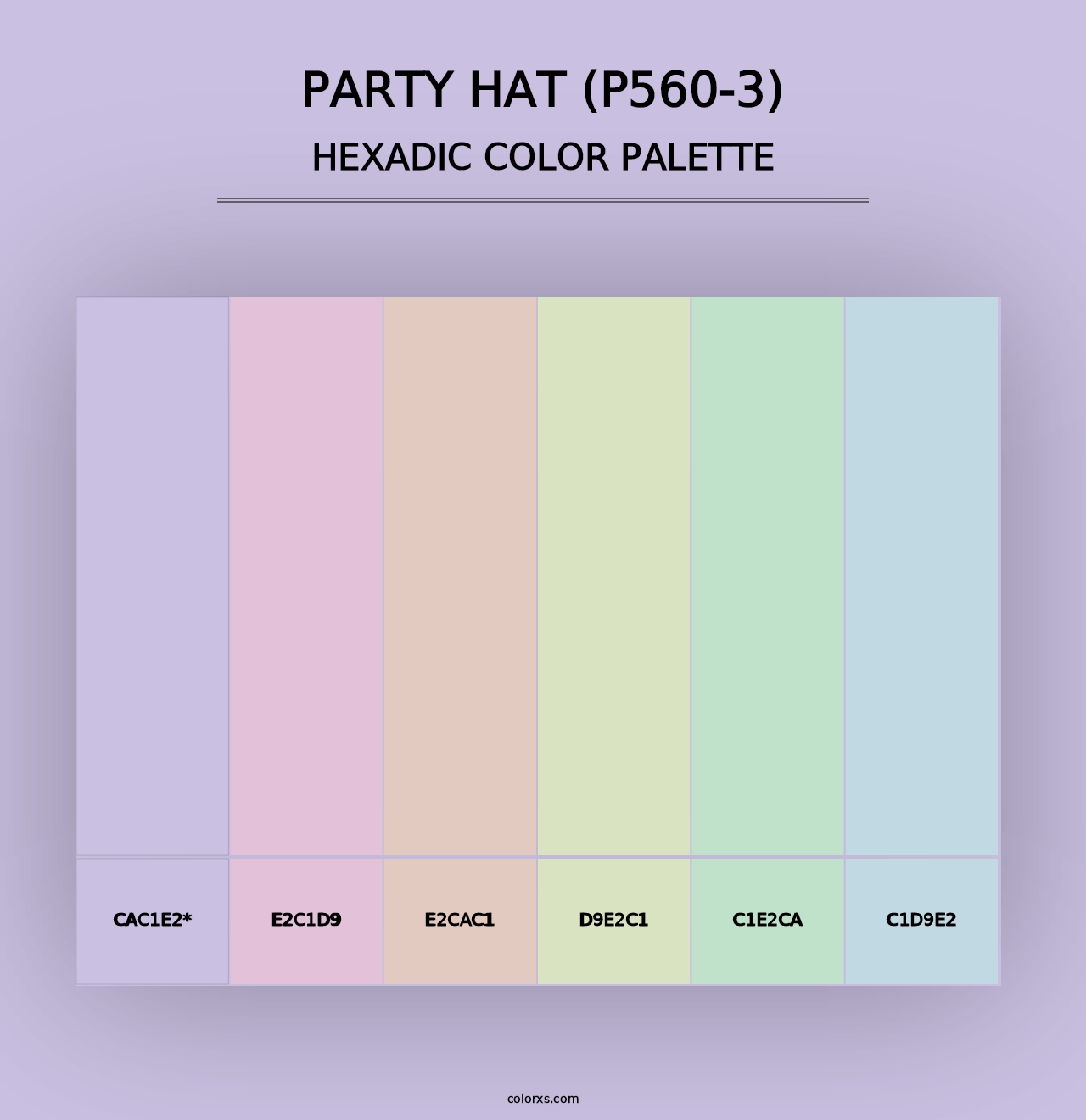 Party Hat (P560-3) - Hexadic Color Palette