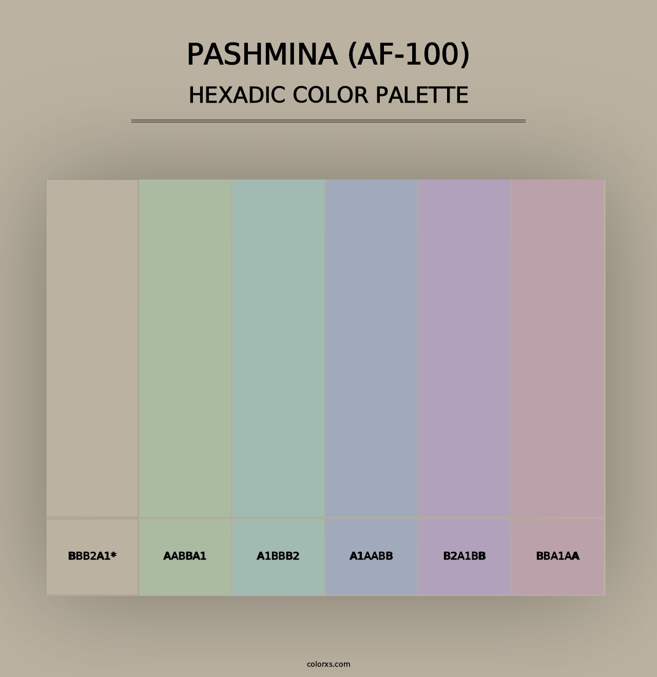 Pashmina (AF-100) - Hexadic Color Palette