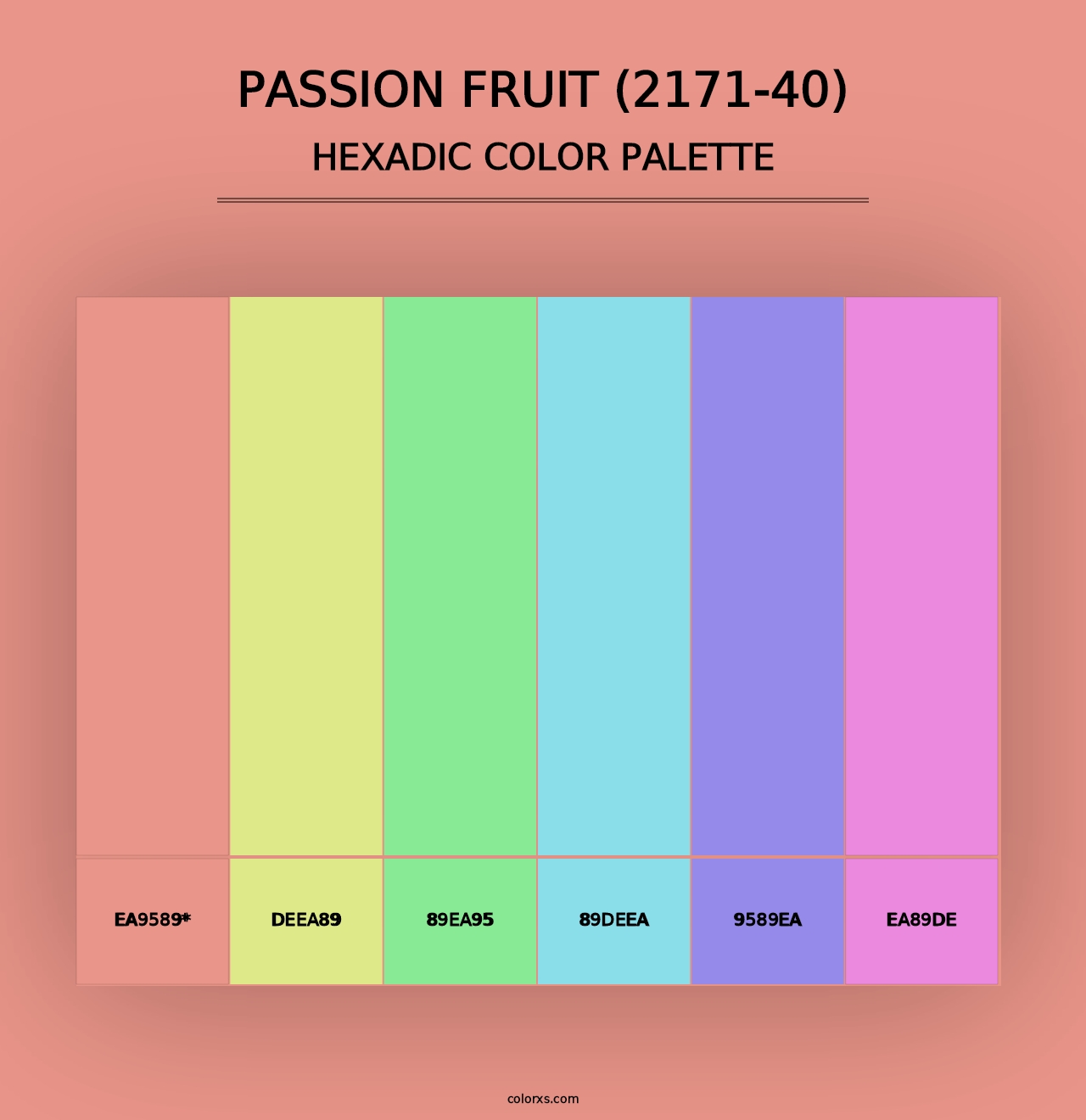 Passion Fruit (2171-40) - Hexadic Color Palette