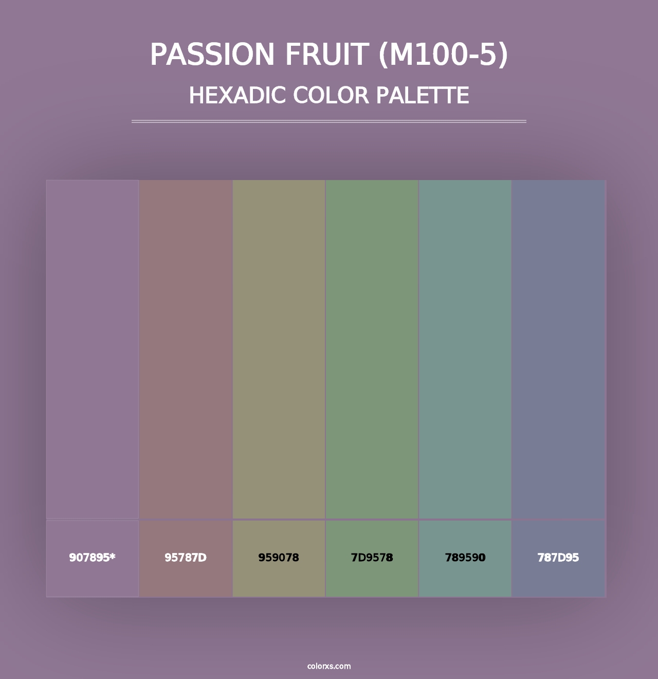 Passion Fruit (M100-5) - Hexadic Color Palette