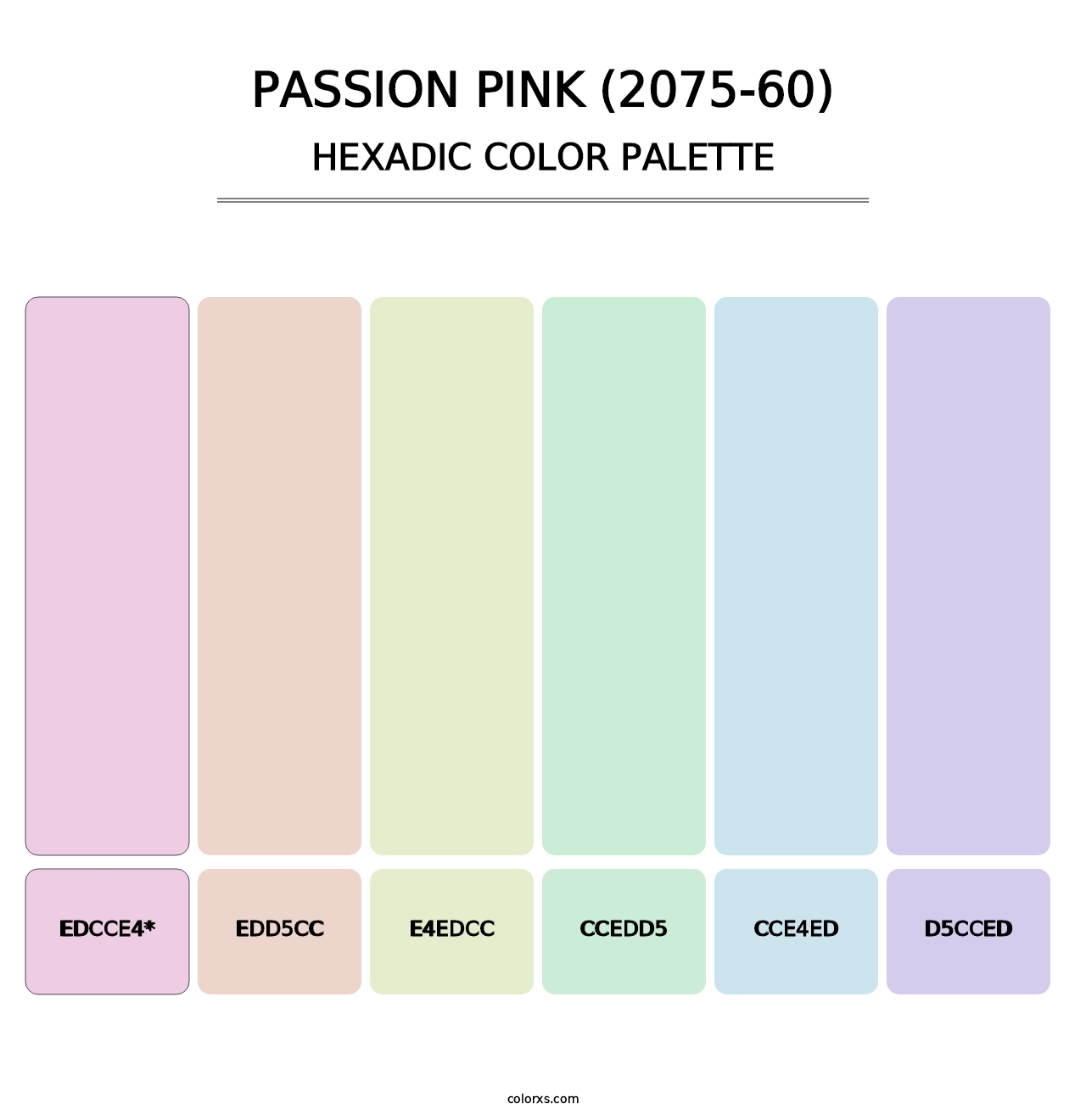 Passion Pink (2075-60) - Hexadic Color Palette