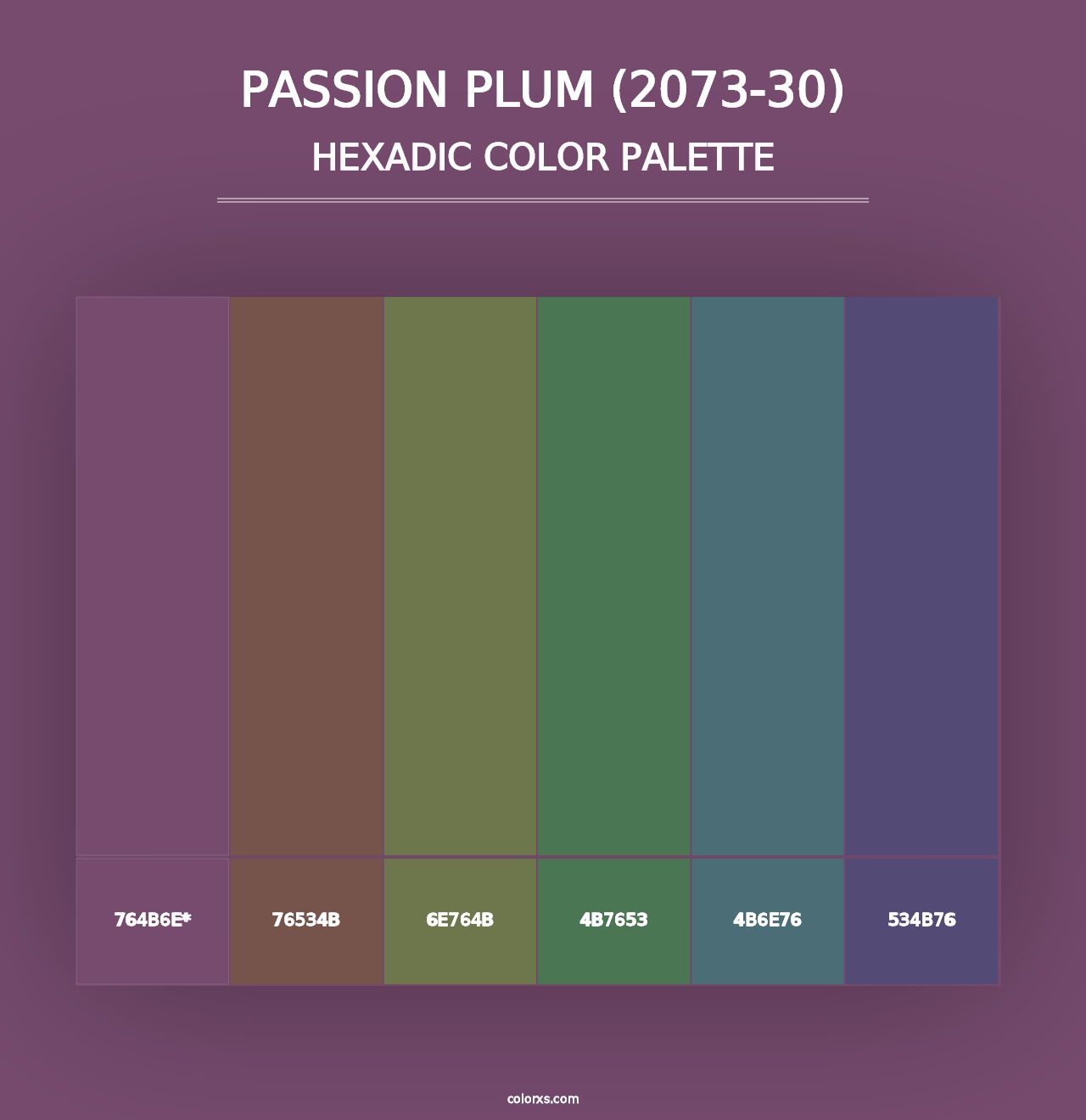 Passion Plum (2073-30) - Hexadic Color Palette