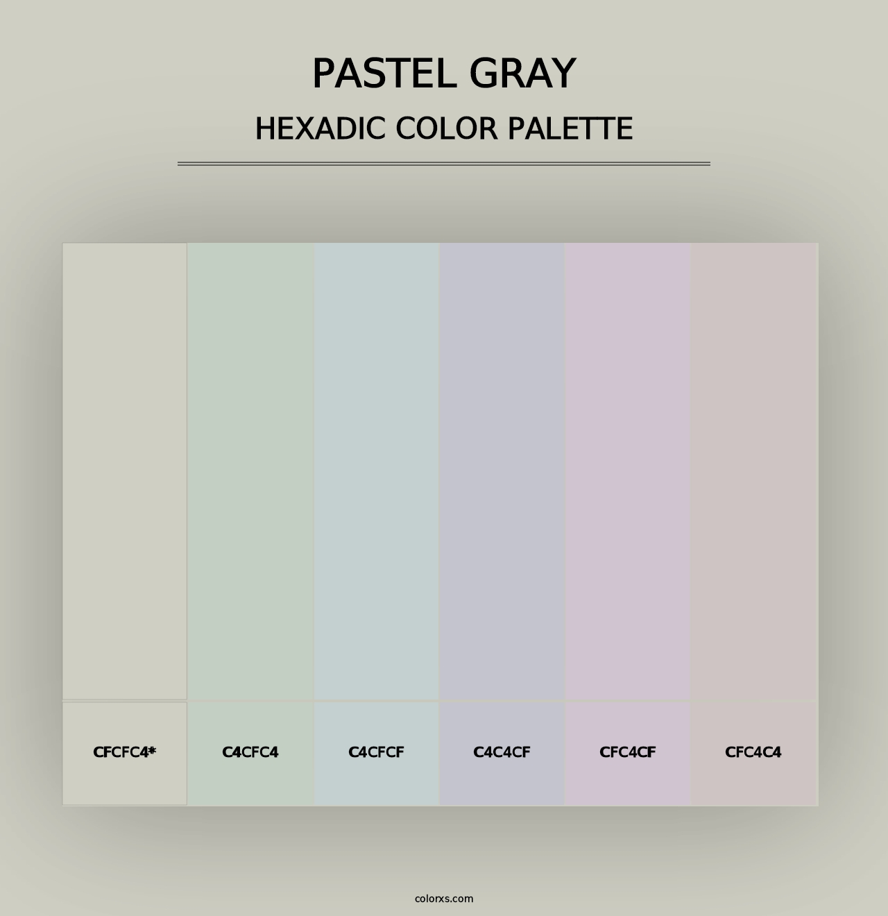 Pastel Gray - Hexadic Color Palette