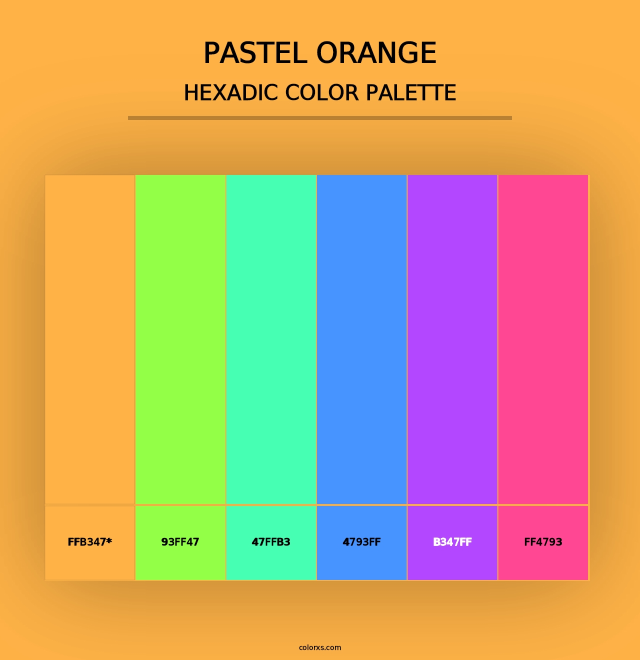 Pastel Orange - Hexadic Color Palette