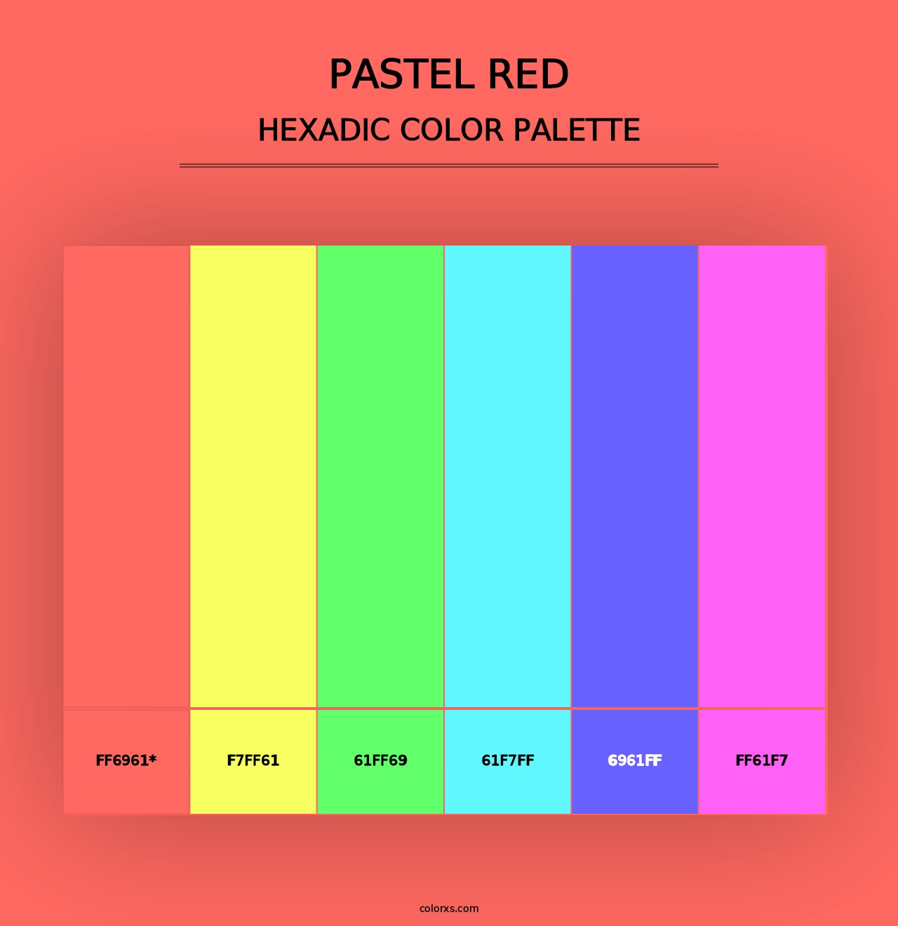 Pastel Red - Hexadic Color Palette